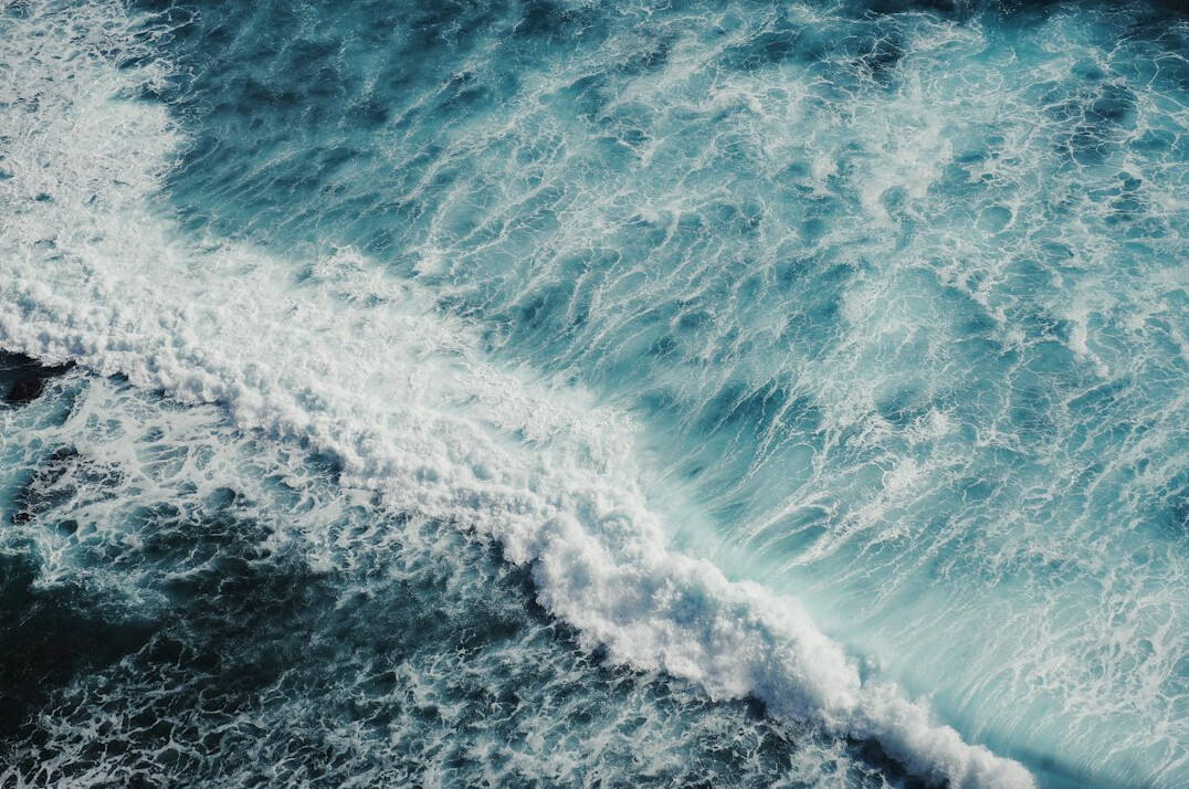 stormy ocean waves