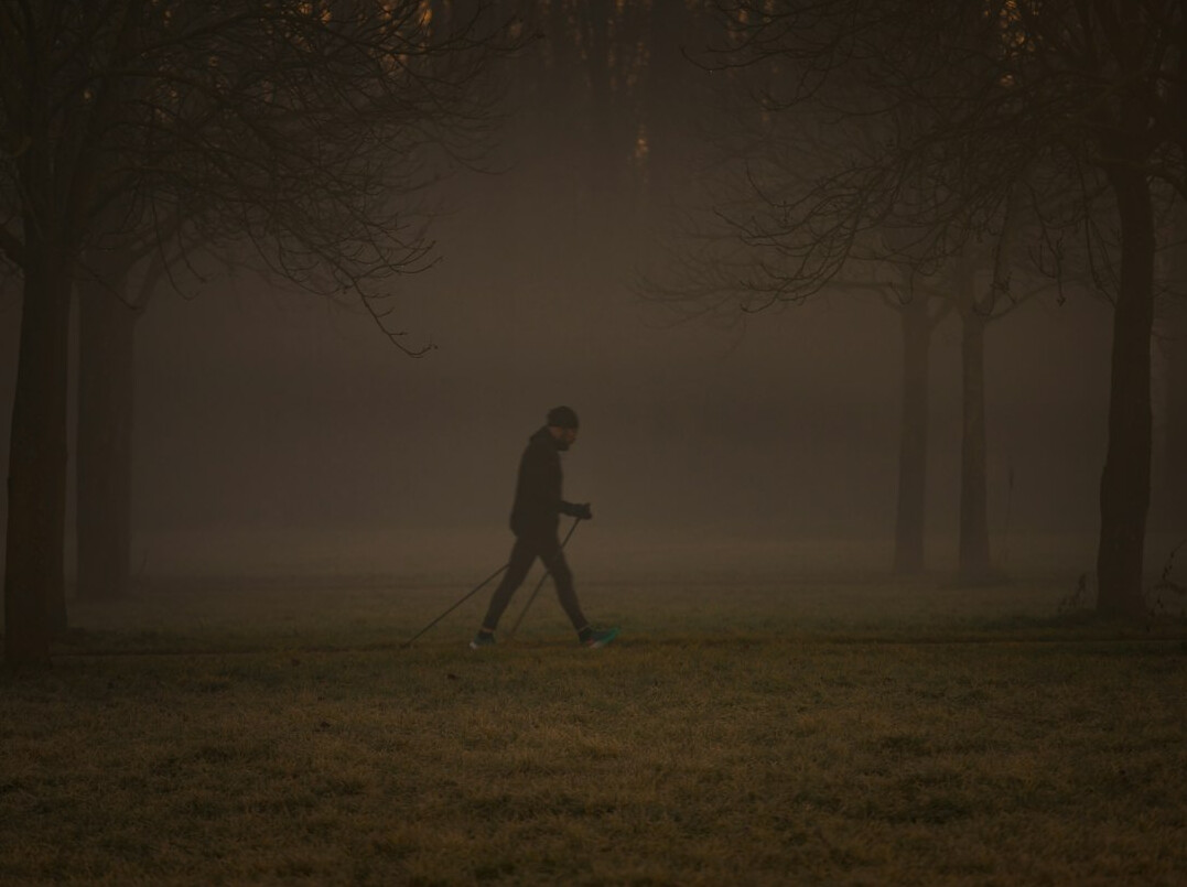 shadowy figure in fog